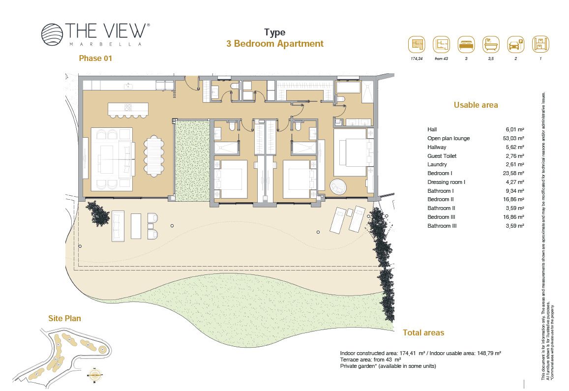 Grundriss 4 Zimmer mit Garten