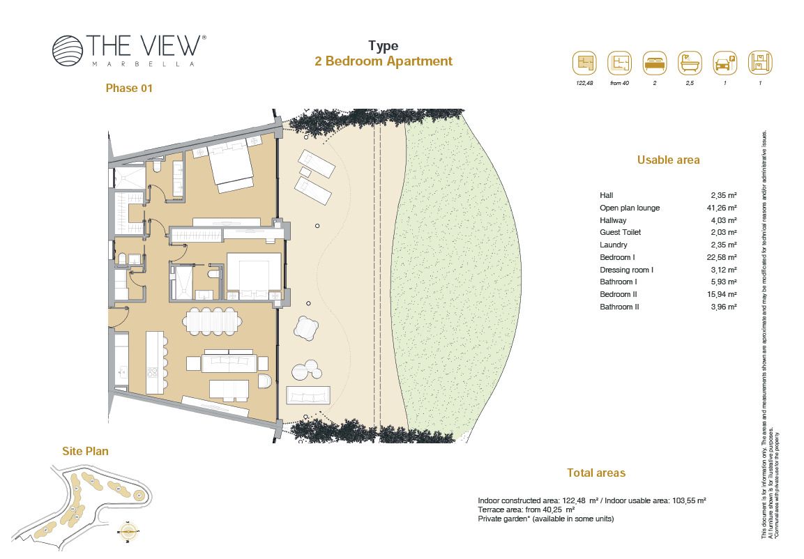 Grundriss 3 Zimmer mit Garten